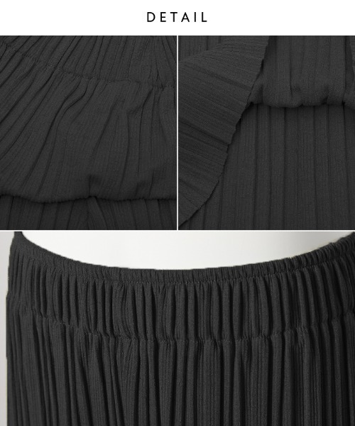 Futier land(フューティアランド)の「好みの長さにセルフカット調整できる♪ランダムプリーツロングパンツ(その他パンツ・レディース・ブラック/テラコッタ/モカ/ライトベージュ/ピンク/ベージュ/ライトカーキ/グリーン/ライトイエロー/ミント/ライトグリーン/チャコールグレー・FREE)」の15枚目の写真