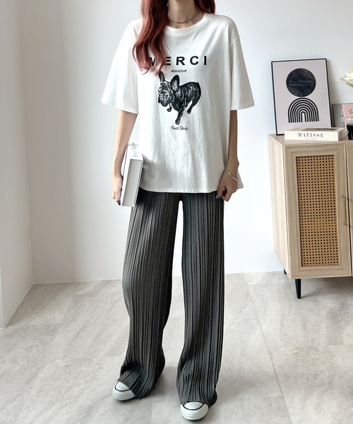 セール】好みの長さにセルフカット調整できる♪ランダムプリーツロング