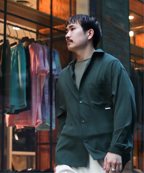 417 EDIFICE（フォーワンセブンエディフィス）の「【ユニセックス】【BIG SHIRTS / ビックシャツ】 レギュラーカラー SH（シャツ/ブラウス・メンズ・ピンク/ブラック/ブラウン/グリーン/ブルー・MEDIUM/LARGE/X-LARGE/SMALL）」の4枚目の写真