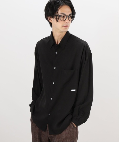 417 EDIFICE（フォーワンセブンエディフィス）の「【ユニセックス】【BIG SHIRTS / ビックシャツ】 レギュラーカラー SH（シャツ/ブラウス・メンズ・ピンク/ブラック/ブラウン/グリーン/ブルー・MEDIUM/LARGE/X-LARGE/SMALL）」の2枚目の写真