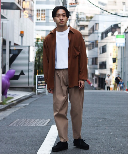 417 EDIFICE（フォーワンセブンエディフィス）の「【ユニセックス】【BIG SHIRTS / ビックシャツ】 レギュラーカラー SH（シャツ/ブラウス・メンズ・ピンク/ブラック/ブラウン/グリーン/ブルー・MEDIUM/LARGE/X-LARGE/SMALL）」の22枚目の写真