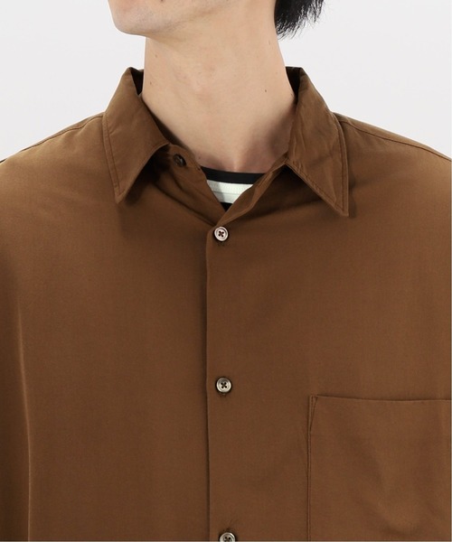 417 EDIFICE（フォーワンセブンエディフィス）の「【ユニセックス】【BIG SHIRTS / ビックシャツ】 レギュラーカラー SH（シャツ/ブラウス・メンズ・ピンク/ブラック/ブラウン/グリーン/ブルー・MEDIUM/LARGE/X-LARGE/SMALL）」の6枚目の写真