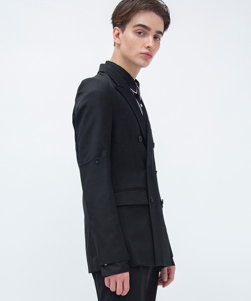 F（エフ）（エフ）の「【F】DOUBLE SLEEVE JACKET（テーラードジャケット・メンズ・ブラック・1/2）」の6枚目の写真