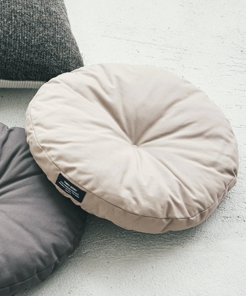 LAKOLE(ラコレ)の「コットンサークルシートクッション / LAKOLE(クッション/クッションカバー・レディース・ダークグレー/ベージュ/カーキ/ブラック・FREE)」の4枚目の写真