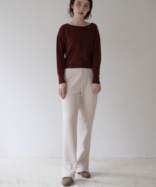 idem（イデム）の「idem every Knit（ニット/セーター・レディース・アイボリー/ブラック/ワインレッド・FREE）」の4枚目の写真