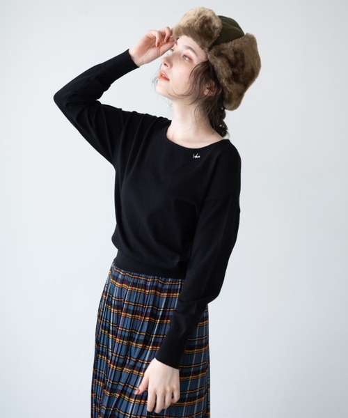 idem（イデム）の「idem every Knit（ニット/セーター・レディース・アイボリー/ブラック/ワインレッド・FREE）」の14枚目の写真