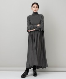 らびっとCurensology ウールハイネックロングワンピース グレー Curensology（カレンソロジー）｜ワンピース（グレー系）一覧 - WEAR