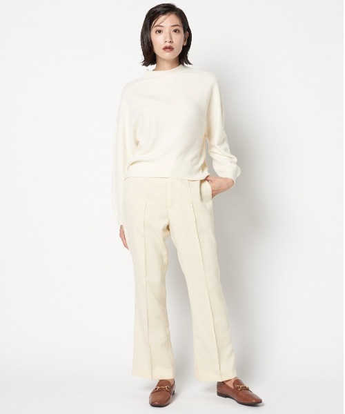 HELIOPOLE（エリオポール）の「アルデンツイルセミフレアパンツ（その他パンツ・レディース・ネイビー/クリーム/グリーン系その他・38/34）」の4枚目の写真