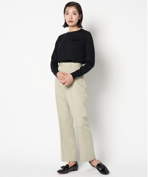 HELIOPOLE（エリオポール）の「アルデンツイルセミフレアパンツ（その他パンツ・レディース・ネイビー/クリーム/グリーン系その他・38/34）」の14枚目の写真