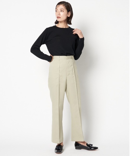 HELIOPOLE（エリオポール）の「アルデンツイルセミフレアパンツ（その他パンツ・レディース・ネイビー/クリーム/グリーン系その他・38/34）」の15枚目の写真