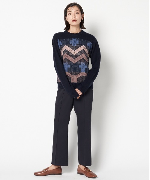 HELIOPOLE（エリオポール）の「アルデンツイルセミフレアパンツ（その他パンツ・レディース・ネイビー/クリーム/グリーン系その他・38/34）」の17枚目の写真