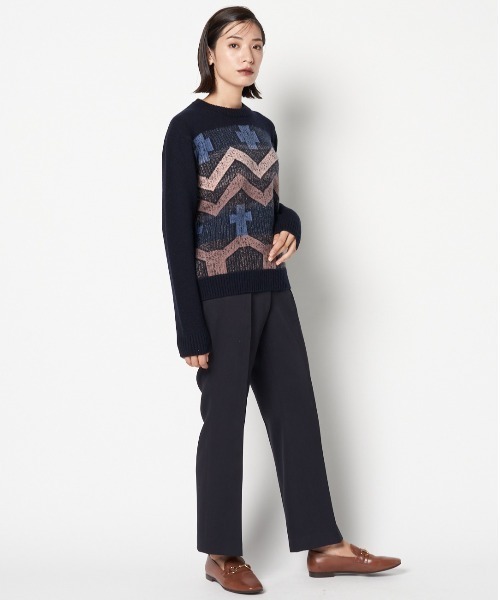 HELIOPOLE（エリオポール）の「アルデンツイルセミフレアパンツ（その他パンツ・レディース・ネイビー/クリーム/グリーン系その他・38/34）」の18枚目の写真