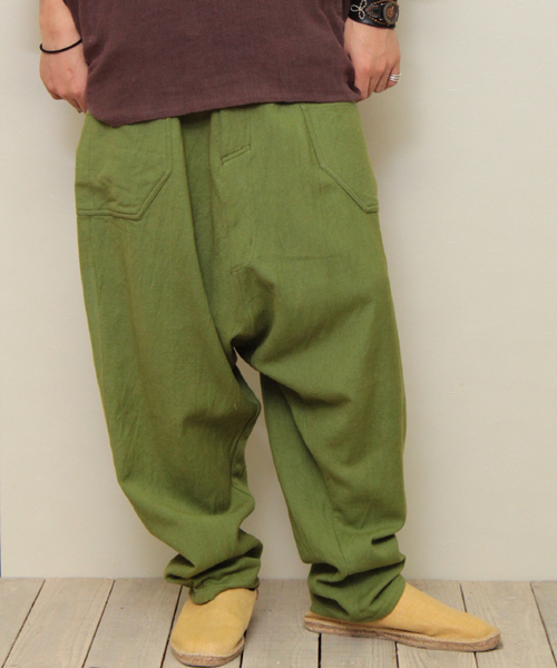 チャイハネ(チャイハネ)の「【チャイハネ】シンプルMEN'Sサルエルパンツ(その他パンツ・メンズ・ブラック/ブラウン/グリーン/ターコイズブルー/ホワイト/ベージュ/ライトグリーン/イエロー/オレンジ/カーキ・FREE)」の7枚目の写真