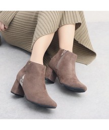 ElvisLuce(エルビスルーチェ) チャンキヒールスクエアトゥ ショートブーツ