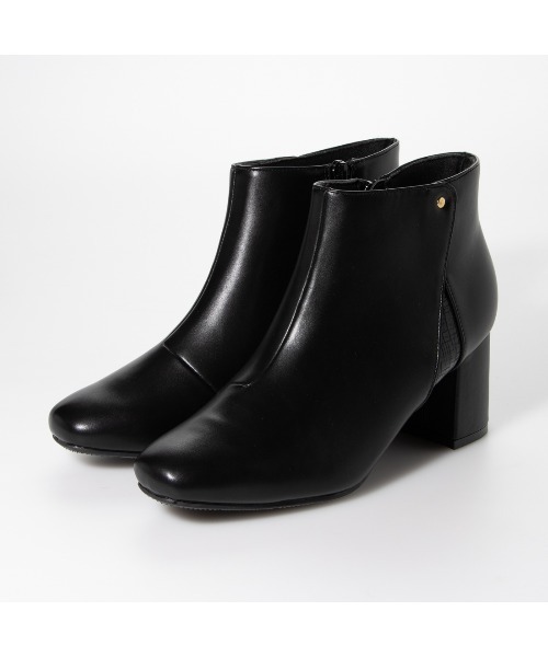 Elvis Luce（エルビスルーチェ）の「ElvisLuce(エルビスルーチェ) チャンキヒールスクエアトゥ ショートブーツ（ブーツ・レディース・ブラック/ブラウン/ブラック系その他・LL/S/M/L）」の4枚目の写真