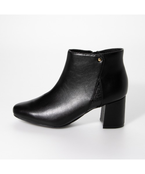 Elvis Luce（エルビスルーチェ）の「ElvisLuce(エルビスルーチェ) チャンキヒールスクエアトゥ ショートブーツ（ブーツ・レディース・ブラック/ブラウン/ブラック系その他・LL/S/M/L）」の8枚目の写真