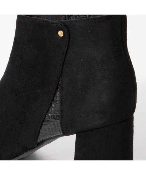 Elvis Luce（エルビスルーチェ）の「ElvisLuce(エルビスルーチェ) チャンキヒールスクエアトゥ ショートブーツ（ブーツ・レディース・ブラック/ブラウン/ブラック系その他・LL/S/M/L）」の12枚目の写真