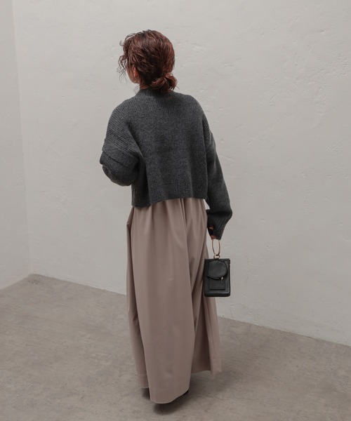 natural couture（ナチュラルクチュール）の「【大人ナチュ】前後2WAYボリュームスリーブワンピース（ワンピース・レディース・ベージュ/ブラウン/オフホワイト・FREE）」の15枚目の写真