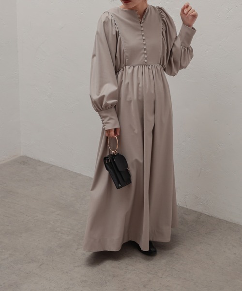 natural couture（ナチュラルクチュール）の「【大人ナチュ】前後2WAYボリュームスリーブワンピース（ワンピース・レディース・ベージュ/ブラウン/オフホワイト・FREE）」の11枚目の写真