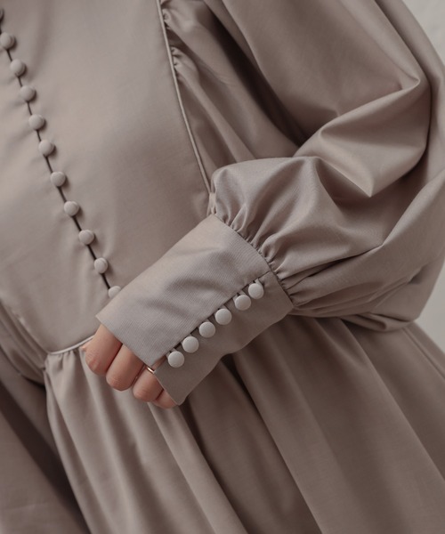 natural couture（ナチュラルクチュール）の「【大人ナチュ】前後2WAYボリュームスリーブワンピース（ワンピース・レディース・ベージュ/ブラウン/オフホワイト・FREE）」の22枚目の写真