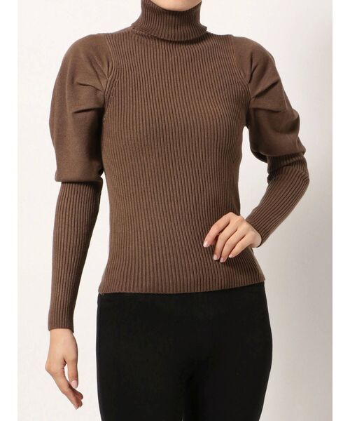 dazzlin（ダズリン）の「フロントタックタートルミットトップス（ニット/セーター・レディース・ブラック/ベージュ/ブラウン/グレー・FREE）」の16枚目の写真