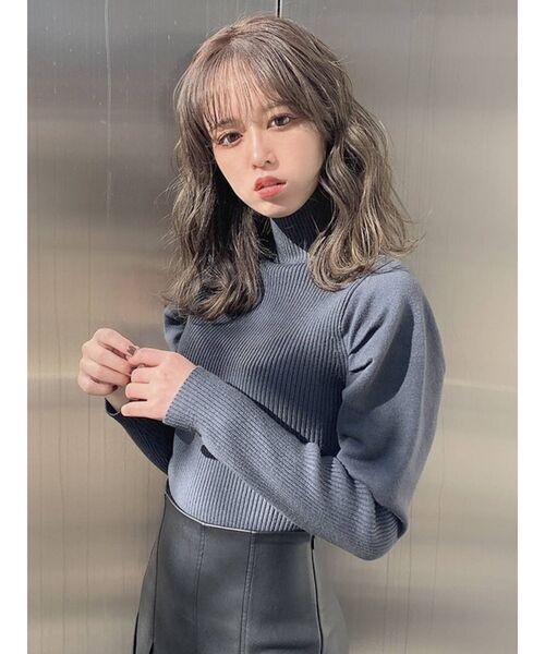 dazzlin（ダズリン）の「フロントタックタートルミットトップス（ニット/セーター・レディース・ブラック/ベージュ/ブラウン/グレー・FREE）」の12枚目の写真