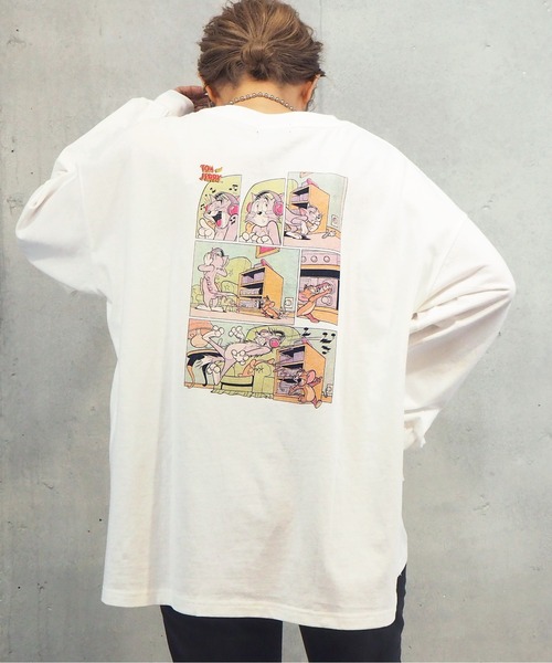 tiptop(ティップトップ)の「2021SS TOM & JERRY ロンT(Tシャツ/カットソー・レディース・ブラック/オフホワイト/ホワイト系その他/ブラック系その他/ホワイト系その他2/ブラック系その他2・FREE)」の2枚目の写真
