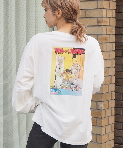 tiptop(ティップトップ)の「2021SS TOM & JERRY ロンT(Tシャツ/カットソー・レディース・ブラック/オフホワイト/ホワイト系その他/ブラック系その他/ホワイト系その他2/ブラック系その他2・FREE)」の3枚目の写真