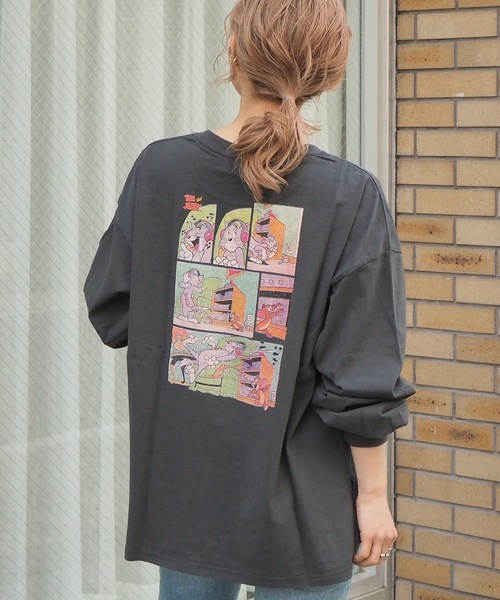 tiptop(ティップトップ)の「2021SS TOM & JERRY ロンT(Tシャツ/カットソー・レディース・ブラック/オフホワイト/ホワイト系その他/ブラック系その他/ホワイト系その他2/ブラック系その他2・FREE)」の4枚目の写真