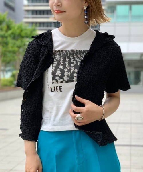 Ray BEAMS（レイビームス）の「GOOD ROCK SPEED / Life Photo ミニ Tシャツ（Tシャツ/カットソー・レディース・ホワイト・ONE SIZE）」の14枚目の写真