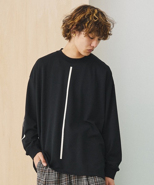 UNITED TOKYO（ユナイテッドトウキョウ）の「オーバーサイズラインプリントT（Tシャツ/カットソー・メンズ・オフホワイト/ブラック・FREE/0）」の14枚目の写真