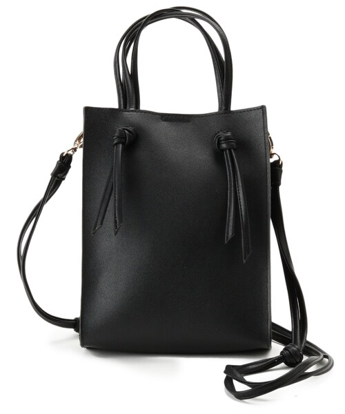 pink adobe(ピンクアドベ)の「◆【2WAY】ノットスクエアショルダー(ショルダーバッグ・レディース・アイボリー/シルバー/ブラック/ベージュ・00)」の2枚目の写真