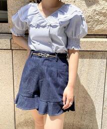 Allamanda | ゴムベルト付裾フリルキュロットパンツ(その他パンツ)