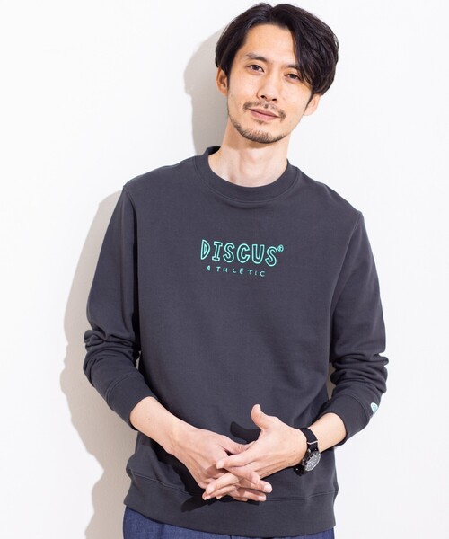 THE SHOP TK (ザ ショップ ティーケー )の「◆【DISCUS別注】スウェットプルオーバー(スウェット・メンズ・ライトグレー/チャコールグレー/イエロー系その他/ライトブルー・01/02/03/04)」の2枚目の写真