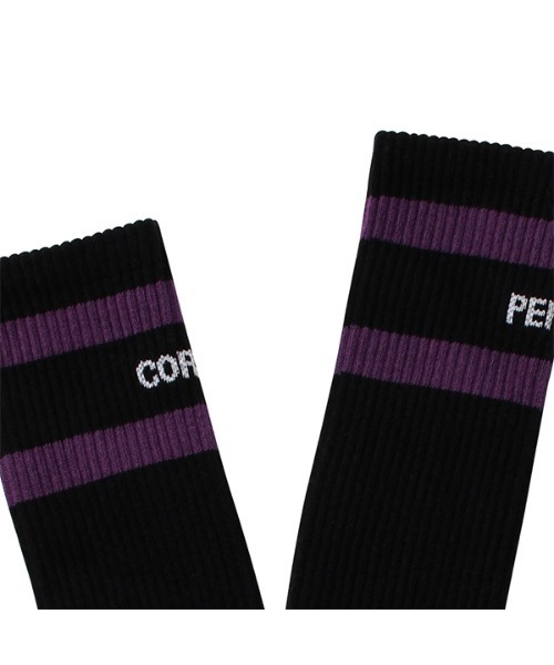 PERFECTCORNER（パーフェクトコーナー）の「【PERFECTCORNER 】レフトライト ハイソックス(FILE) / PERFECT CORNER LEFT RIGHT HIGH SOCKS(FILE)（ソックス/靴下・レディース・グレー/ホワイト×レッド/ホワイト×ブラック/ブラック×パープル/ブラック×レッド・FREE）」の13枚目の写真