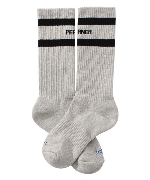PERFECTCORNER（パーフェクトコーナー）の「【PERFECTCORNER 】レフトライト ハイソックス(FILE) / PERFECT CORNER LEFT RIGHT HIGH SOCKS(FILE)（ソックス/靴下・レディース・グレー/ホワイト×レッド/ホワイト×ブラック/ブラック×パープル/ブラック×レッド・FREE）」の18枚目の写真