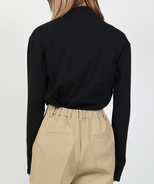 PUNYUS（プニュズ）の「ハイネックロングTシャツ（Tシャツ/カットソー・レディース・ホワイト/ブラック・1/2/3/4）」の5枚目の写真