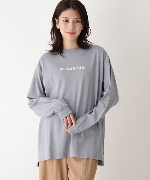 SHOO・LA・RUE(シューラルー)の「◆【USAコットン】プリントアソートロンT(Tシャツ/カットソー・レディース・ブラック/アイボリー/ホワイト系その他/オリーブ系/ホワイト系その他2/ブルー系1・02/03/04)」の6枚目の写真