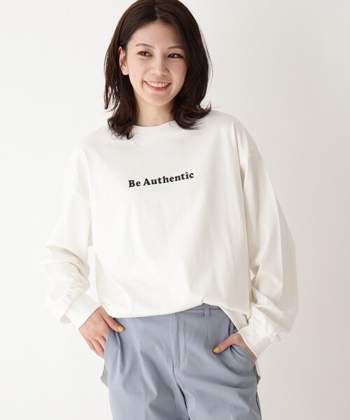 SHOO・LA・RUE(シューラルー)の「◆【USAコットン】プリントアソートロンT(Tシャツ/カットソー・レディース・ブラック/アイボリー/ホワイト系その他/オリーブ系/ホワイト系その他2/ブルー系1・02/03/04)」の4枚目の写真