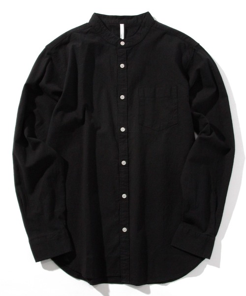 INASTUDIOS ZOO（イーナストゥディオスズー）の「「INASTUDIOS SELECT」綿麻ストレッチ バンドカラーシャツ（シャツ/ブラウス・メンズ・ホワイト/ネイビー/カーキ/モカ/ブラック・LARGE/MEDIUM/X-LARGE）」の3枚目の写真