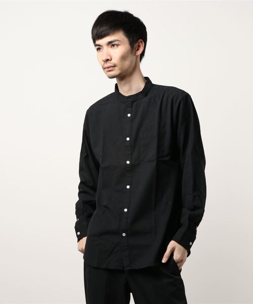 INASTUDIOS ZOO（イーナストゥディオスズー）の「「INASTUDIOS SELECT」綿麻ストレッチ バンドカラーシャツ（シャツ/ブラウス・メンズ・ホワイト/ネイビー/カーキ/モカ/ブラック・LARGE/MEDIUM/X-LARGE）」の12枚目の写真