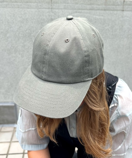 newhattan（ニューハッタン）の「【newhattan】 ニューハッタン コットン ツイル ローキャップ STONE WASHED TWILL CAP H1400（キャップ・メンズ・ホワイト/ブラック/ベージュ/オリーブ/コーラル/テラコッタ/オレンジ/レモンイエロー/アクア・FREE）」の5枚目の写真