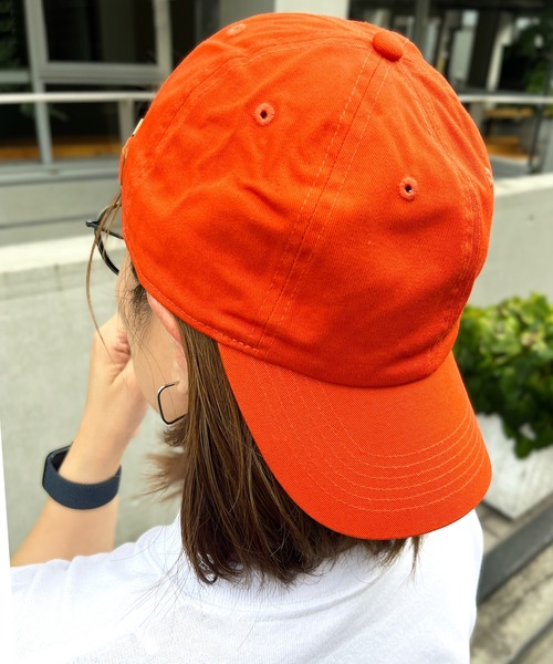 newhattan（ニューハッタン）の「【newhattan】 ニューハッタン コットン ツイル ローキャップ STONE WASHED TWILL CAP H1400（キャップ・メンズ・ホワイト/ブラック/ベージュ/オリーブ/コーラル/テラコッタ/オレンジ/レモンイエロー/アクア・FREE）」の8枚目の写真