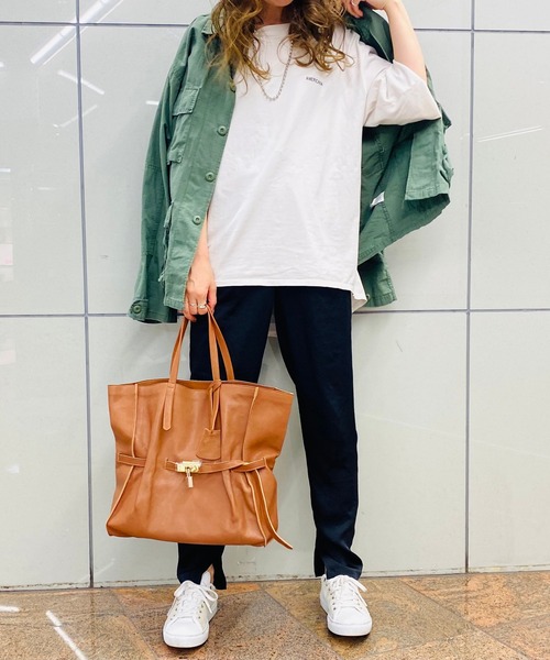 atneK（アトネック）の「【atneK】ロングベルトトート（トートバッグ・レディース・グレー/ブラウン・FREE）」の14枚目の写真