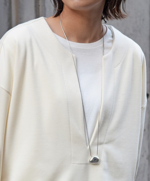 Marient(マリエント)の「カフタンPO(Tシャツ/カットソー・レディース・アイボリー/ベージュ/ブラック・FREE)」の4枚目の写真