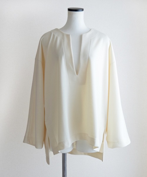 Marient(マリエント)の「カフタンPO(Tシャツ/カットソー・レディース・アイボリー/ベージュ/ブラック・FREE)」の7枚目の写真