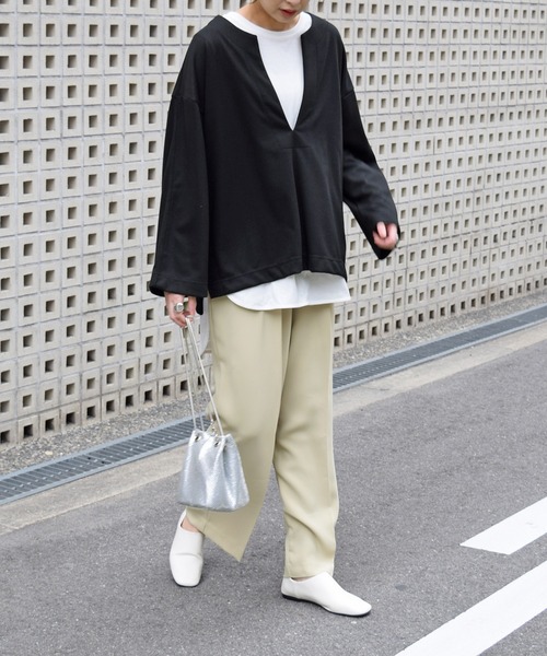 Marient(マリエント)の「カフタンPO(Tシャツ/カットソー・レディース・アイボリー/ベージュ/ブラック・FREE)」の11枚目の写真