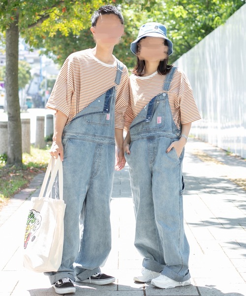 PairPair（ペアペア）の「ボーダーBIGTシャツ(ユニセックス)（Tシャツ/カットソー・メンズ・ブラック/ベージュ/オレンジ・MEDIUM/LARGE）」の20枚目の写真
