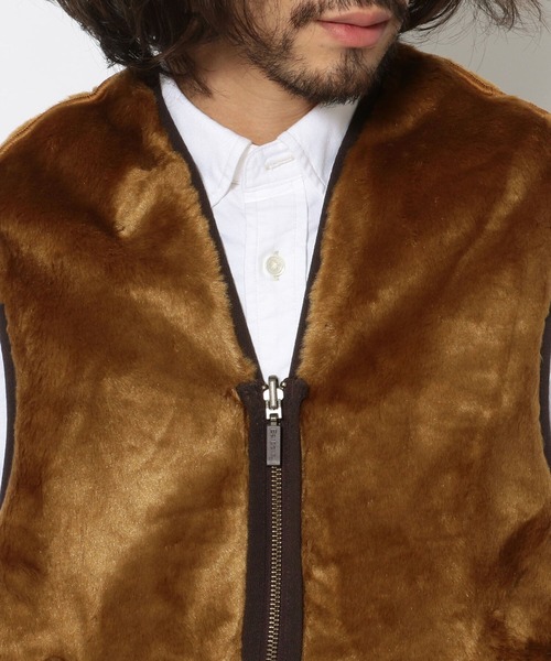 Barbour（バブアー）の「BARBOUR (バブアー)　WARM PILE WAISTCOAT ZIPIN LINER(MLI0004)（ベスト・メンズ・ブラウン・40/38/36）」の4枚目の写真
