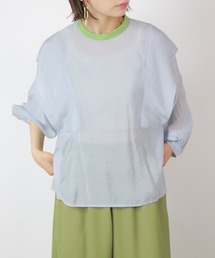 バンドカラードルマンブラウス